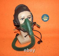 Flight Helmet Fighter Pilot Flight Leather Helmet 57# Oxygen Mask Goggles