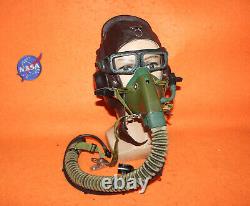 Flight Helmet Fighter Pilot Flight Leather Helmet Oxygen Mask 6505 Goggles