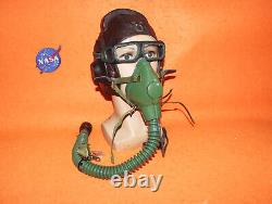 Flight Helmet Fighter Pilot Flight Leather Helmet Oxygen Mask Goggles 0122