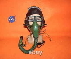 Flight Helmet Fighter Pilot Flight Leather Helmet Oxygen Mask Goggles 1# 128