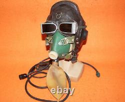 Flight Helmet Fighter Pilot Flight Leather Helmet +Oxygen Mask +Goggles 2#