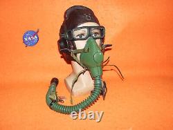 Flight Helmet Fighter Pilot Flight Leather Helmet Oxygen Mask Goggles 3.5