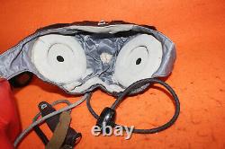Flight Helmet Fighter Pilot Flight Leather Helmet Oxygen Mask Goggles 57#