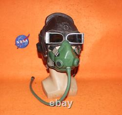 Flight Helmet Fighter Pilot Flight Leather Helmet Oxygen Mask KJ-1 Goggles