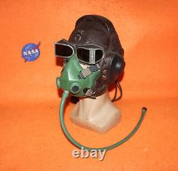 Flight Helmet Fighter Pilot Flight Leather Helmet Oxygen Mask KJ-1 Goggles