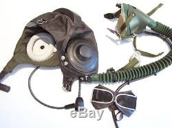 Flight Helmet Fighter Pilot Flight Leather Helmet Oxygen Mask YM-6505 Goggles
