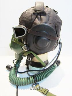 Flight Helmet Fighter Pilot Mesh Leather Helmet Oxygen Mask Goggles 0022