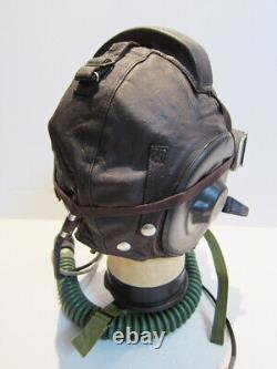 Flight Helmet Fighter Pilot Mesh Leather Helmet Oxygen Mask Goggles 1# NEW