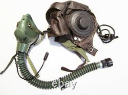 Flight Helmet Fighter Pilot Mesh Leather Helmet Oxygen Mask Goggles 2121