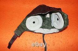 Flight Helmet Fighter Pilot Mesh Leather Helmet Oxygen Mask Goggles YM-6512
