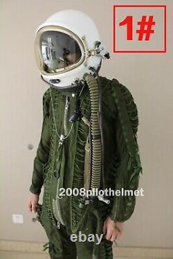 Flight Helmet High Altitude Astronaut Space Pilots Pressured+ Flight Suit 1# NEW
