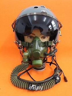 Flight Helmet Naval Aviator Pilot Helmet 2# XXL Box+ (ym-6 Oxygen Mask)