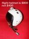 Flight Helmet Pilot Helmet Air Force 2 XXL $ 800