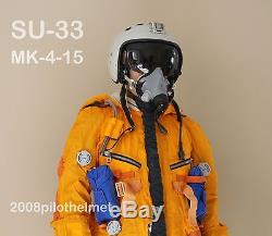Flight Helmet Su-33 Fighter (Flanker-D) Pilot Sealed+ Flight Suit MK-4-15 P-6#