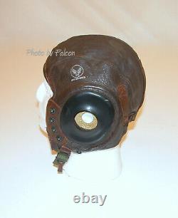 Flight Pilot's Leather Helmet USAAF Type A-11 Sz. Medium Just Great