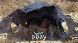 Flight Suits Ltd Brown LEATHER & Suede Flying Open Cockpit HELMET Cap Sz 3XL