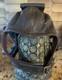 Flight Suits Ltd Brown LEATHER & Suede Flying Open Cockpit HELMET Cap Sz Large