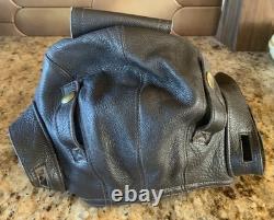 Flight Suits Ltd Brown LEATHER & Suede Flying Open Cockpit HELMET Cap Sz Large