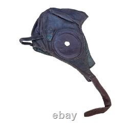 Former Japanese Army IJA Summer Flight Cap Pilot Helmet Showa 18 black ink stamp
