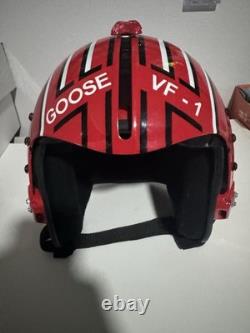 Full Size Top Gun Goose Flight Helmet Movie Prop Pilot Naval Aviator Usn Navy