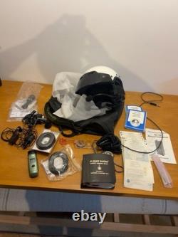 Fulmer AF-255 DOT Helmet Contronics Headset Mic Flight Bag Aviation Pilot Bundle
