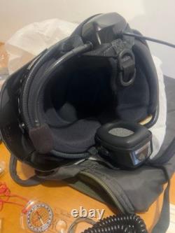 Fulmer AF-255 DOT Helmet Contronics Headset Mic Flight Bag Aviation Pilot Bundle