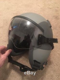 GENTEX US HGU-55/P Pilot Flight Helmet Size Large Vintage MBU Visor Zeta Earcups