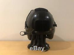 Gentex HGU-68/p pilot flight helmet. Medium dark visor