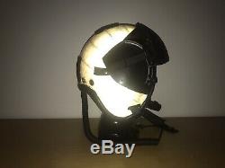 Gentex HGU-68/p pilot flight helmet. Medium dark visor