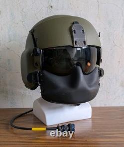 Gentex Hgu-56/P LCAC & Maxillofacial Navy Helicopter Pilot Flight Helmet Sz L