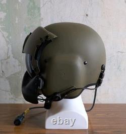 Gentex Hgu-56/P LCAC & Maxillofacial Navy Helicopter Pilot Flight Helmet Sz L