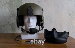 Gentex Hgu-56/P LCAC & Maxillofacial Navy Helicopter Pilot Flight Helmet Sz L