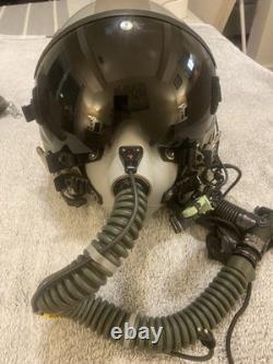 Gentex USAF Fighter Pilot Flight Helmet David Clark Comms Visor Oxygen Mask