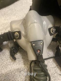 Gentex USAF Fighter Pilot Flight Helmet David Clark Comms Visor Oxygen Mask