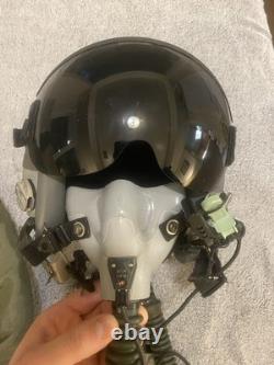 Gentex USAF Fighter Pilot Flight Helmet David Clark Comms Visor Oxygen Mask