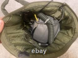 Gentex USAF Fighter Pilot Flight Helmet David Clark Comms Visor Oxygen Mask