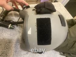 Gentex USAF Fighter Pilot Flight Helmet David Clark Comms Visor Oxygen Mask