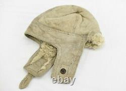 German Ww2 Luftwaffe Pilot Leather Hat Cap Helmet Prym Flight Aviator Hat Wwii