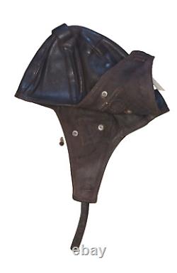 German leather flight helmet of a Luftwaffe pilot from the First and Second Worl