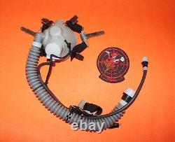 Grey Air Force Fighter Pilot Aviation Flight Oxygen Mask