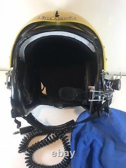 HGU 26/p original gentex pilot flight helmet painted as Replica Blue angels