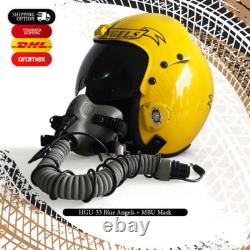 HGU-33 Blue Angels Flight Fighter Pilot Helmet Movie Prop + MBU Masker Oxygen