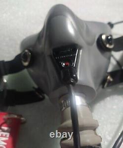 HGU-33 FIGHTER PILOT HELMET GREY WITH MBU-12 OXYGEN MASK (REPLICA)+Pin
