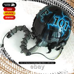 HGU-33 Grim Reapers Flight Pilot Helmet Movie Prop + MBU Masker Oxygen