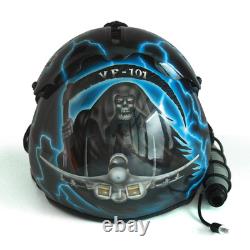 HGU-33 Grim Reapers Flight Pilot Helmet Movie Prop + MBU Masker Oxygen
