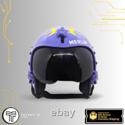 HGU-33 MERLIN Replica flight pilot helmet Top Gun Movie Prop (Solid Color)