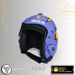 HGU-33 MERLIN Replica flight pilot helmet Top Gun Movie Prop (Solid Color)