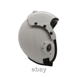 HGU-33 Plain White Flight Fighter Pilot Helmet + MBU Masker Oxygen