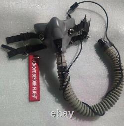 HGU-33 SIZE XL-XXL FIGHTER PILOT HELMET GREY WITH MBU-12 OXYGEN MASK REPRO+ Bag