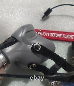 HGU-33 SIZE XL-XXL FIGHTER PILOT HELMET GREY WITH MBU-12 OXYGEN MASK REPRO+ Bag